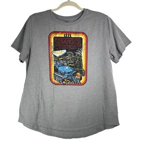 Netflix Stranger Things Graphic T-Shirt Gray 3X Retro 80s Arcade Car